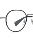 Boke Flower Silver Round Eyeglasses