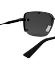 NeoDior S4U Black Rectangular Sunglasses