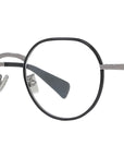 Boke Flower Silver Round Eyeglasses