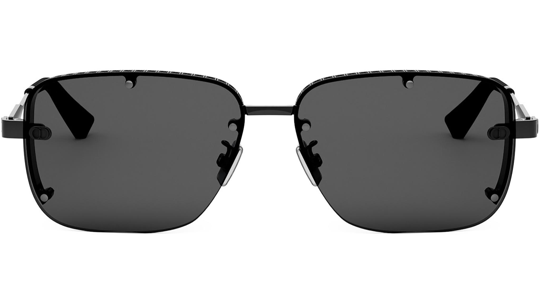 NeoDior S4U Black Rectangular Sunglasses