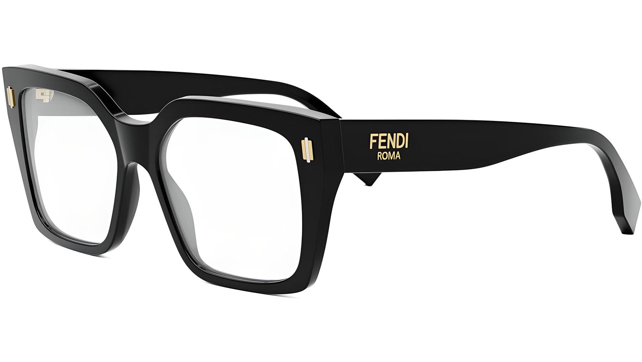 Fendi Roma Black Square Eyeglasses