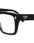 Fendi Roma Black Square Eyeglasses