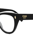 Fendi Roma Black Round Eyeglasses