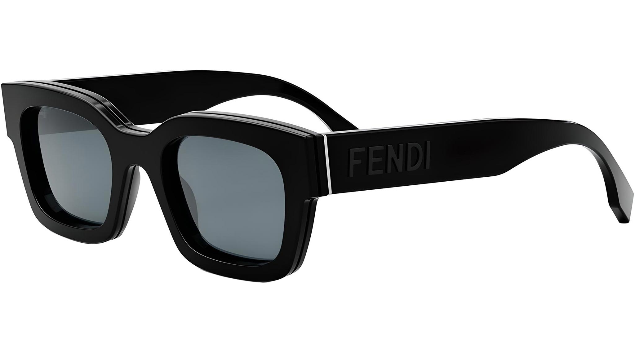 Signature Black Rectangular Sunglasses