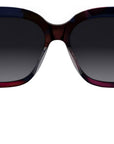 CDior S1I Red Havana Square Sunglasses