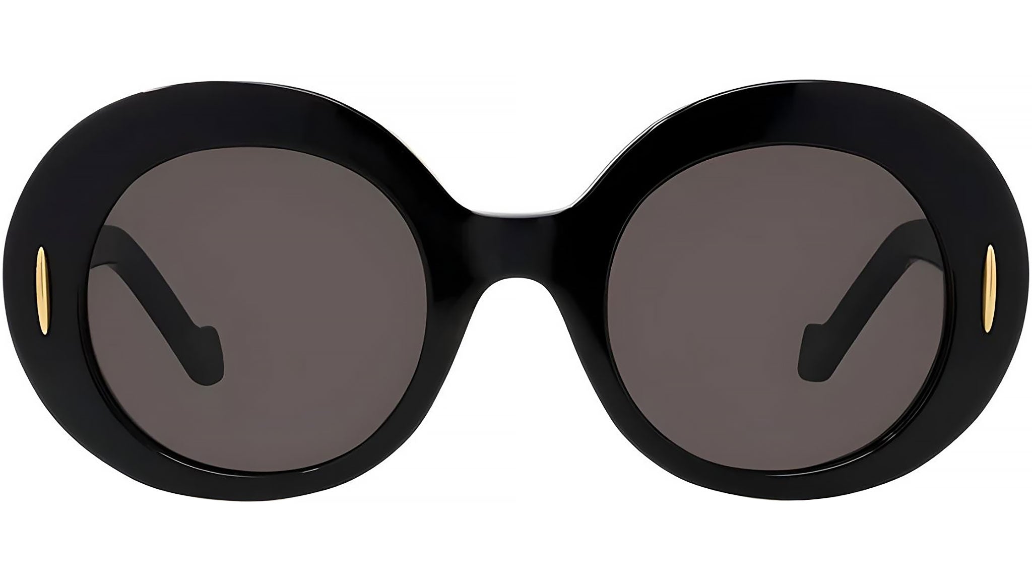 Anagram Black Oval Sunglasses