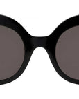 Anagram Black Oval Sunglasses