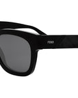 Fendi Diagonal Black Square Sunglasses