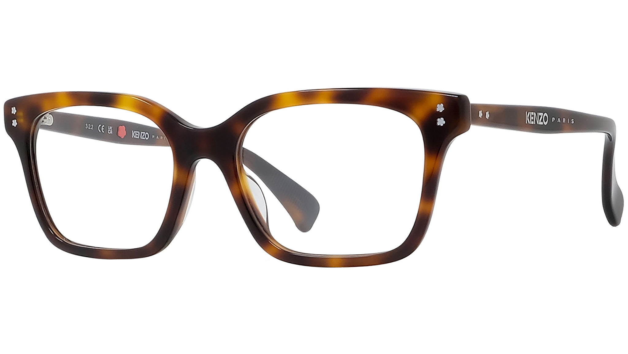 Boke Flower Havana Rectangular Eyeglasses