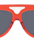 Curvy Red Pilot Sunglasses