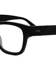 Fendi Diagonal Black Rectangular Eyeglasses