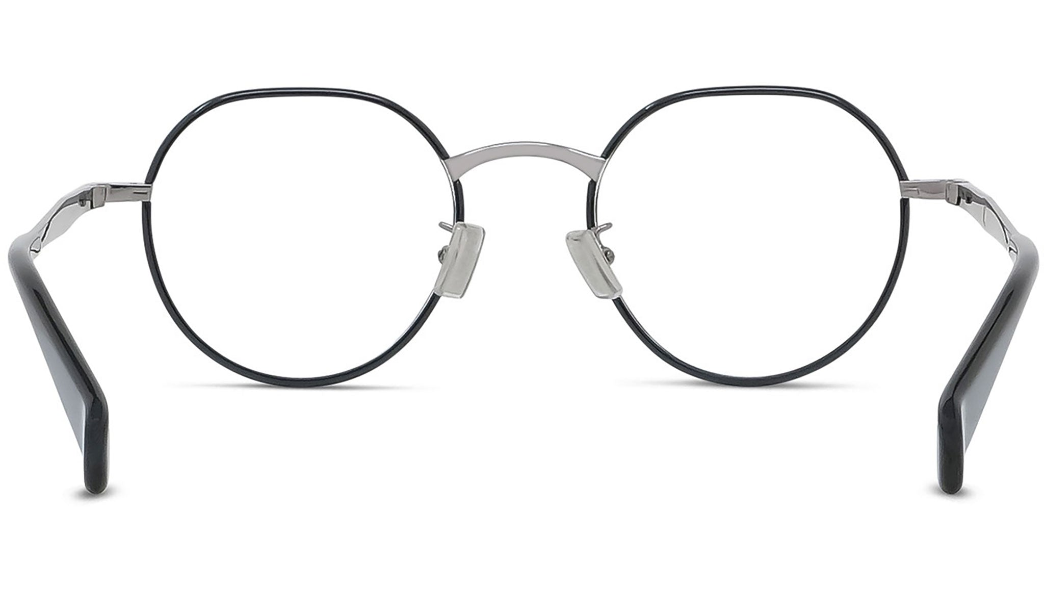 Boke Flower Silver Round Eyeglasses