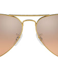 Aviator Gradient RB3025 001/3E Gold Silver Pink